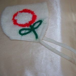 Vintage little girl bonnet type hat